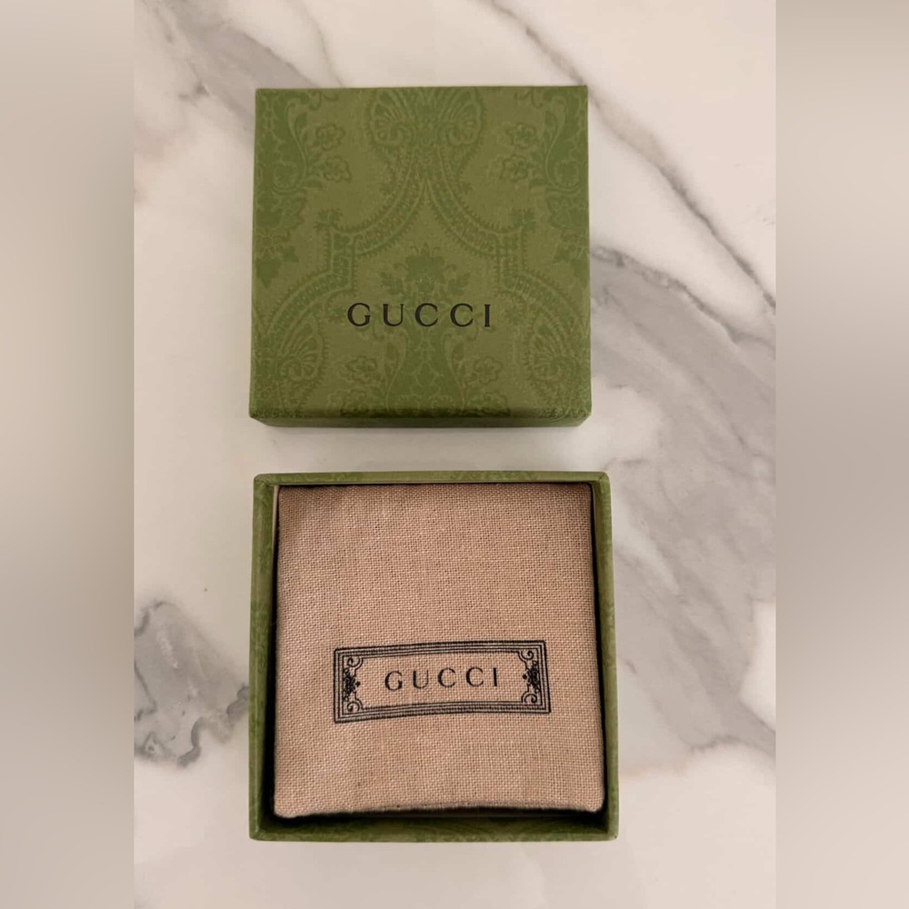 Gucci Silver Interlocking Studd Earrings Used Onc… - image 3